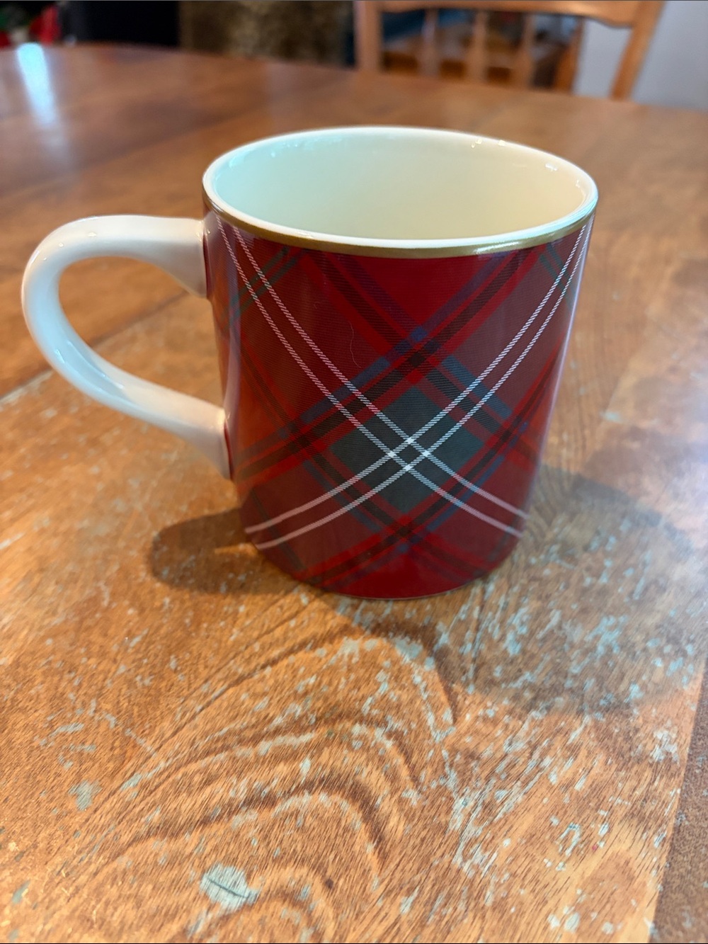Williams Sonoma Classic Tartan Plaid Holiday Mug
